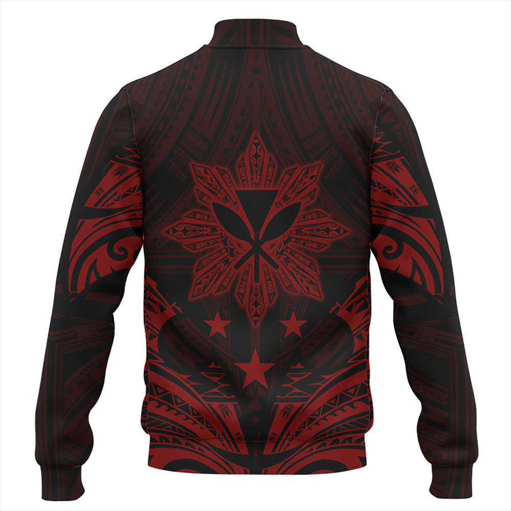 Philippines Baseball Jacket - Sun Filipino With Kanaka Maoli Style