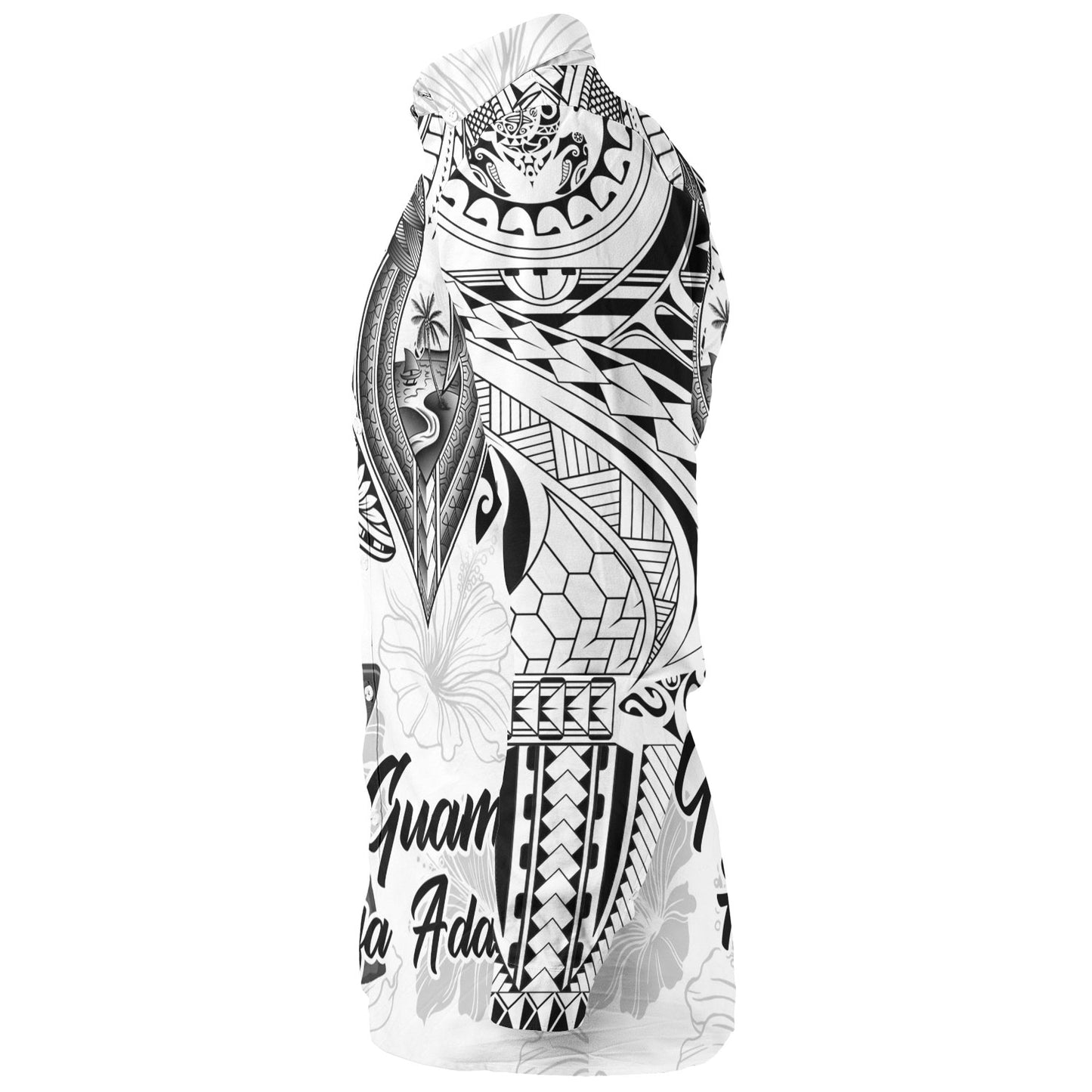 Guam Long Sleeve Shirt Hafa Adai Guam Seal Half Sleeve Tattoo