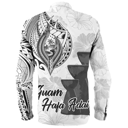 Guam Long Sleeve Shirt Hafa Adai Guam Seal Half Sleeve Tattoo