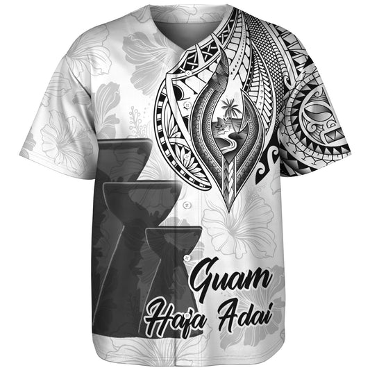 Guam Baseball Shirt Hafa Adai Guam Seal Half Sleeve Tattoo