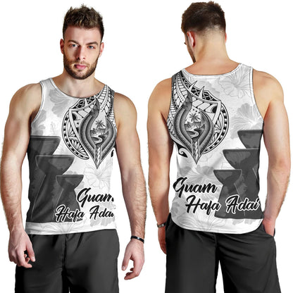 Guam Tank Top Hafa Adai Guam Seal Half Sleeve Tattoo