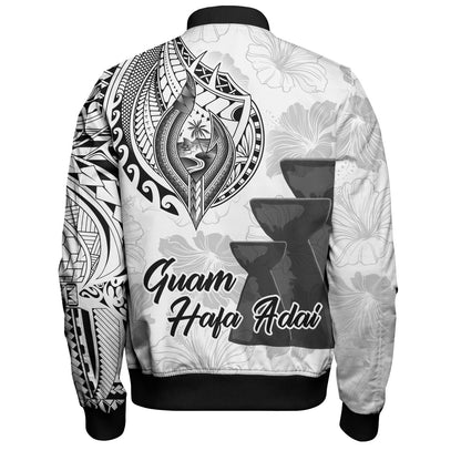 Guam Bomber Jacket Hafa Adai Guam Seal Half Sleeve Tattoo