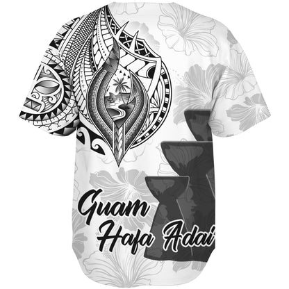 Guam Baseball Shirt Hafa Adai Guam Seal Half Sleeve Tattoo
