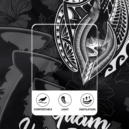 Guam Rugby Jersey Hafa Adai Guam Seal Half Sleeve Tattoo