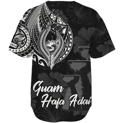 Guam Baseball Shirt Hafa Adai Guam Seal Half Sleeve Tattoo