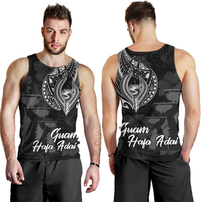 Guam Tank Top Hafa Adai Guam Seal Half Sleeve Tattoo