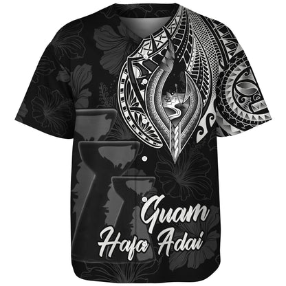 Guam Baseball Shirt Hafa Adai Guam Seal Half Sleeve Tattoo
