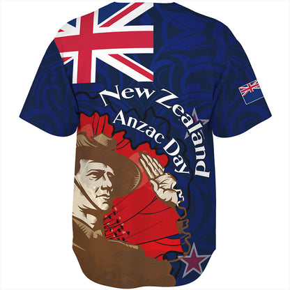 New Zealand Baseball Shirt - FLag Anzac Day Maori Patterns