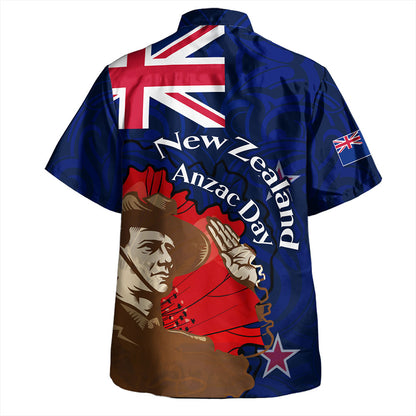 New Zealand Hawaiian Shirt - FLag Anzac Day Maori Patterns
