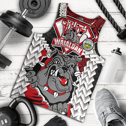 Hawaii Tank Top Custom Waialua High & Intermediate School Bulldogs Pride Polynesian Style