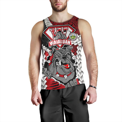 Hawaii Tank Top Custom Waialua High & Intermediate School Bulldogs Pride Polynesian Style