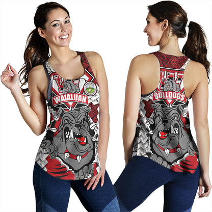 Hawaii Women Tank Custom Waialua High & Intermediate School Bulldogs Pride Polynesian Style