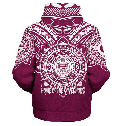 Hawaii Sherpa Hoodie Custom Farrington High School Home Of The Governors Tribal Style