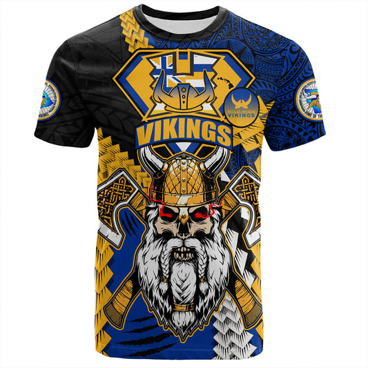 Hawaii T-Shirt Custom Hilo High School Home Of The Vikings Polynesian Style