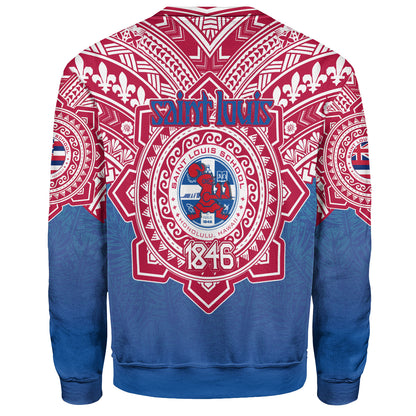Hawaii Sweatshirt Custom Saint Louis School Memor et Fidelis Brother Hood For Life Tribal Style