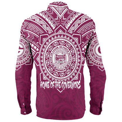 Hawaii Long Sleeve Shirt Custom Farrington High School Home Of The Governors Tribal Style