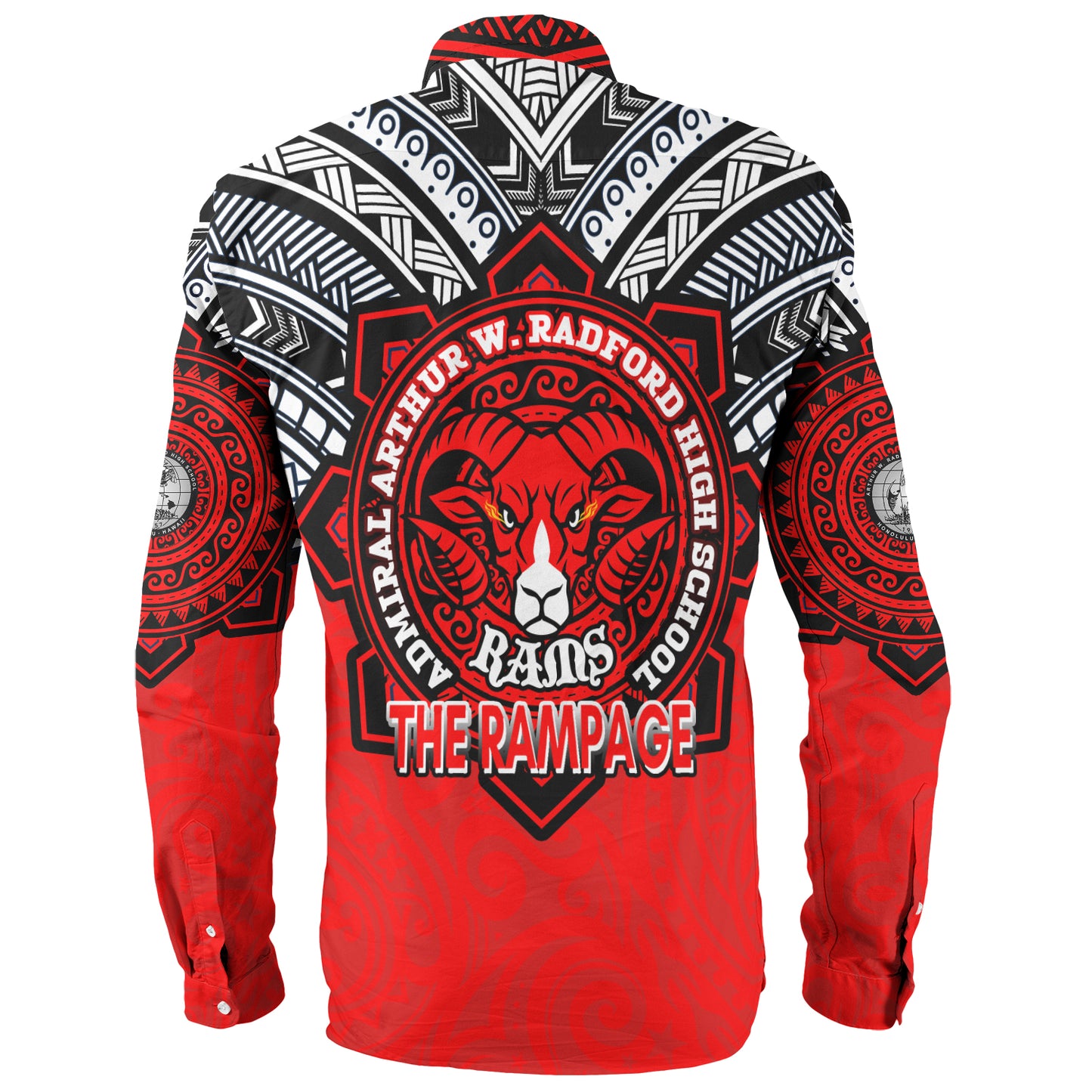 Hawaii Long Sleeve Shirt Custom Radford High School Home Of The RamPage Tribal Style