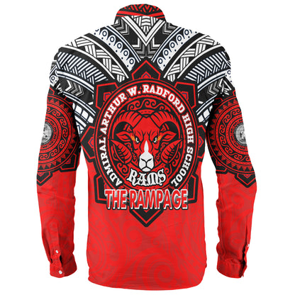 Hawaii Long Sleeve Shirt Custom Radford High School Home Of The RamPage Tribal Style