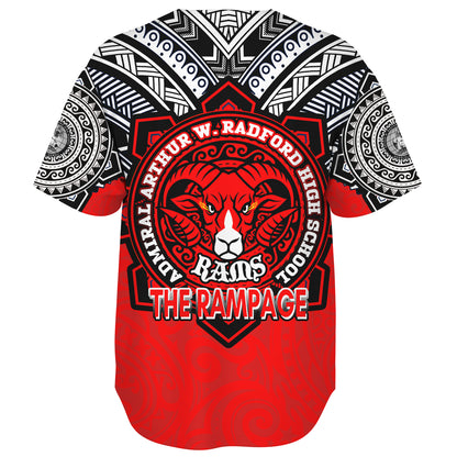 Hawaii Baseball Shirt Custom Radford High School Home Of The RamPage Tribal Style