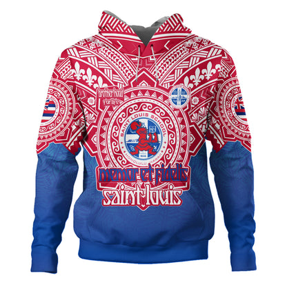 Hawaii Hoodie Custom Saint Louis School Memor et Fidelis Brother Hood For Life Tribal Style