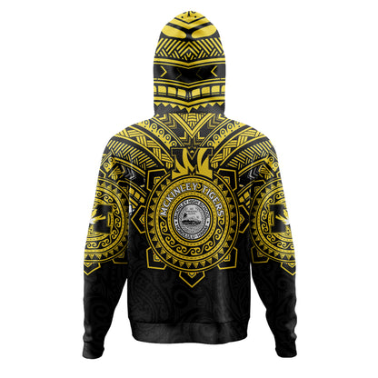 Hawaii Hoodie Custom President William McKinley High School Black & Gold Super Tigers Tribal Style