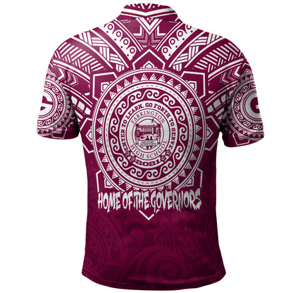 Hawaii Polo Shirt Custom Farrington High School Home Of The Governors Tribal Style