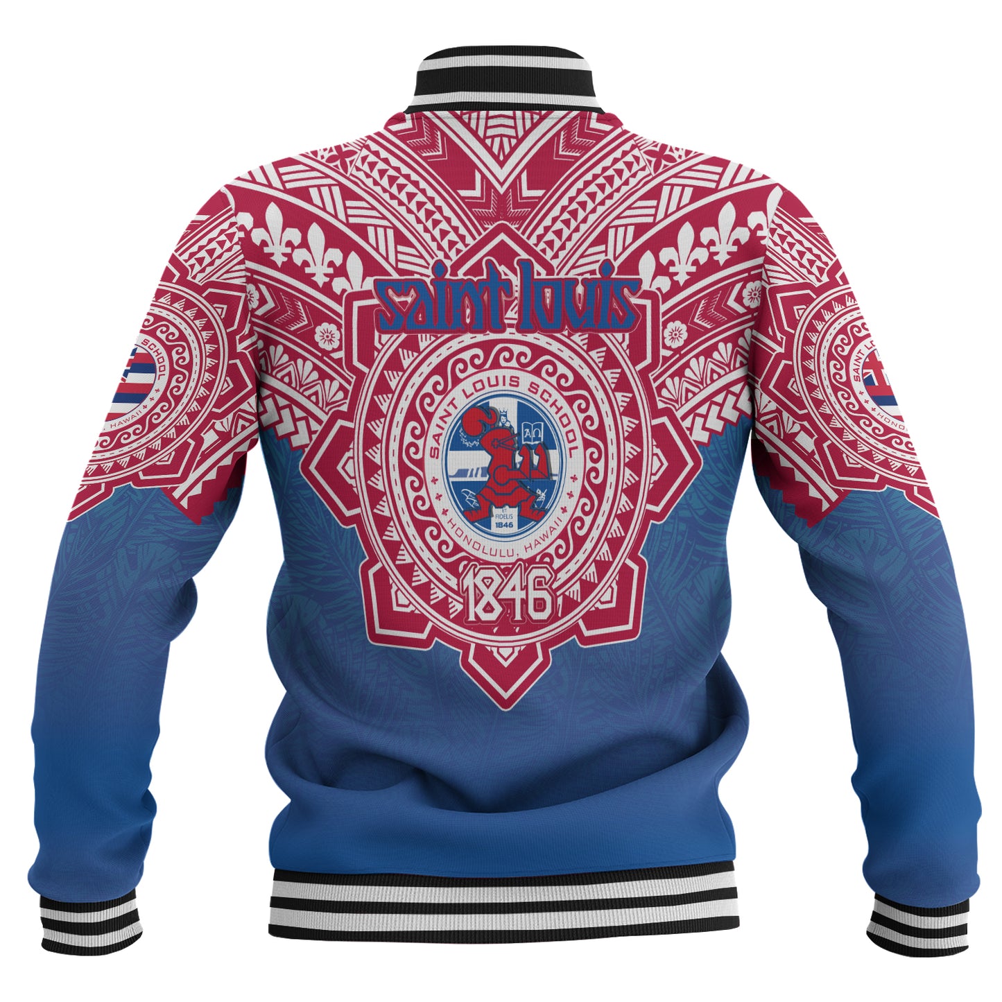 Hawaii Baseball Jacket Custom Saint Louis School Memor et Fidelis Brother Hood For Life Tribal Style