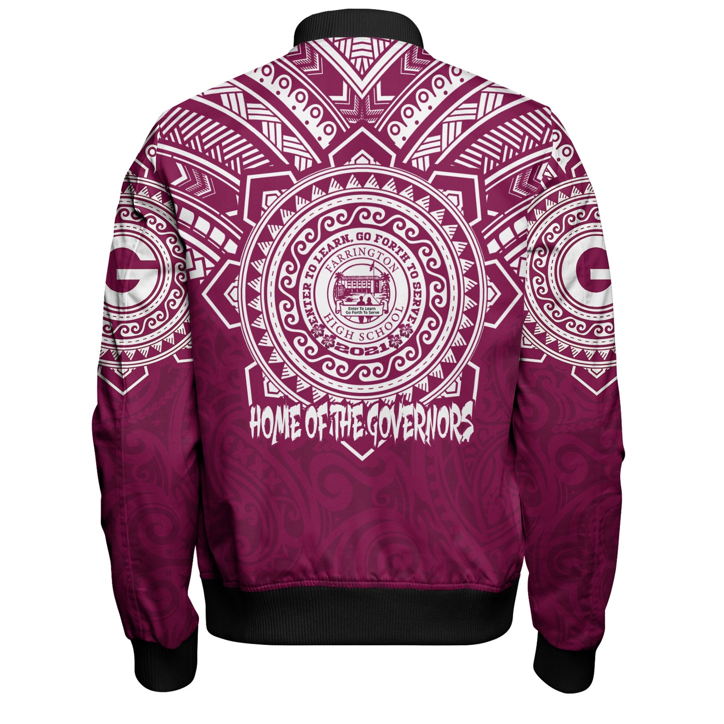Hawaii Bomber Jacket Custom Farrington High School Home Of The Governors Tribal Style