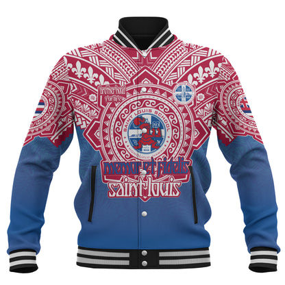Hawaii Baseball Jacket Custom Saint Louis School Memor et Fidelis Brother Hood For Life Tribal Style