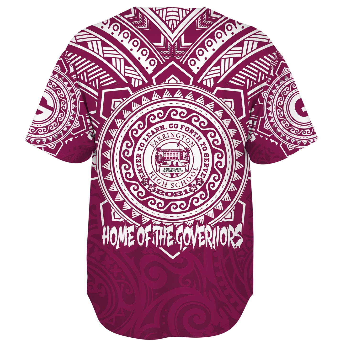 Hawaii Baseball Shirt Custom Farrington High School Home Of The Governors Tribal Style