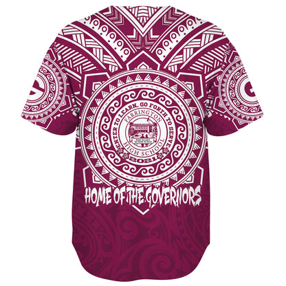 Hawaii Baseball Shirt Custom Farrington High School Home Of The Governors Tribal Style