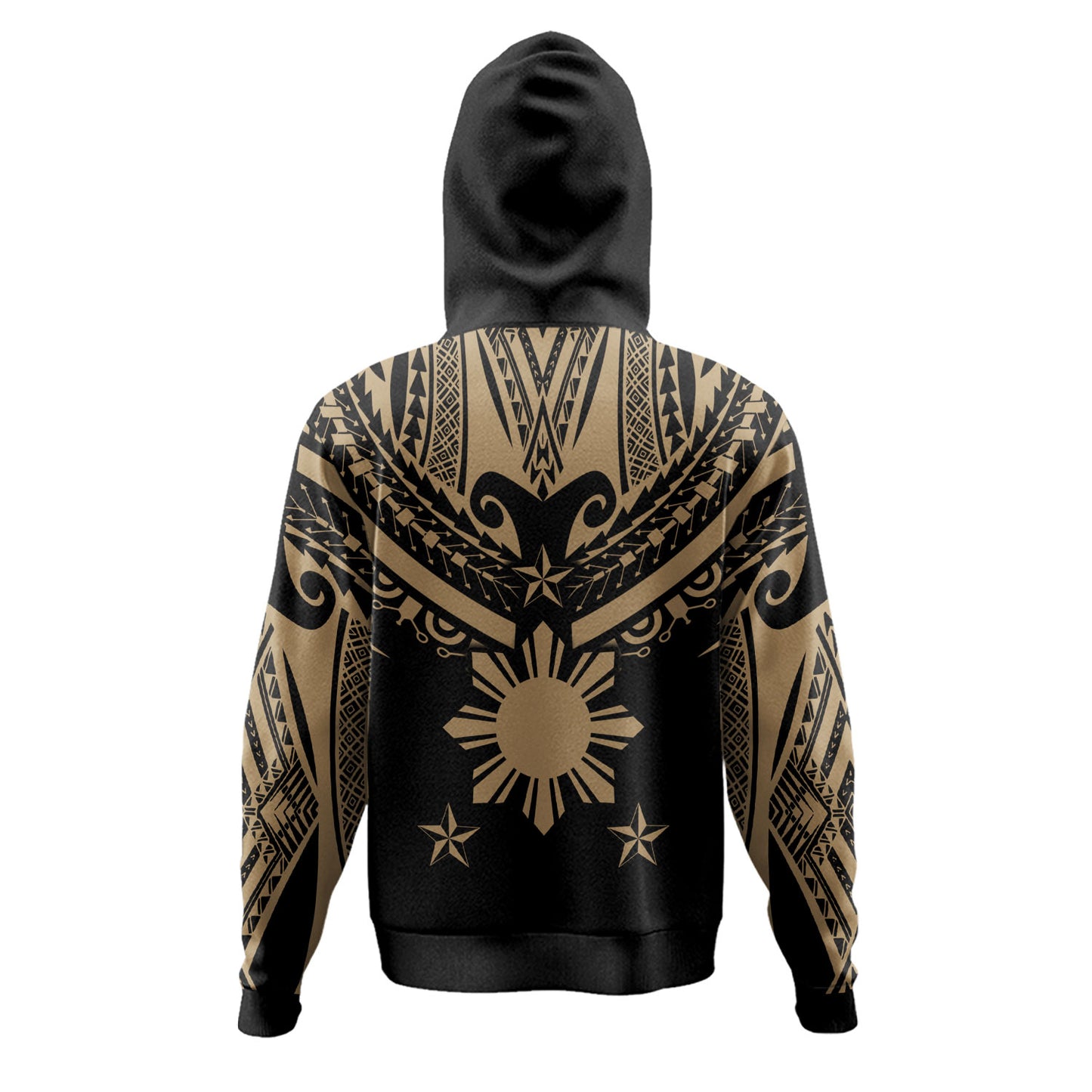 Philippines Filipinos Hoodie Filipinos Sun Tribal Tattoo Gold Color Style