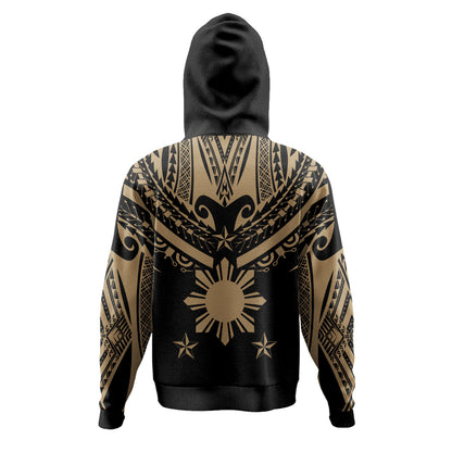 Philippines Filipinos Hoodie Filipinos Sun Tribal Tattoo Gold Color Style