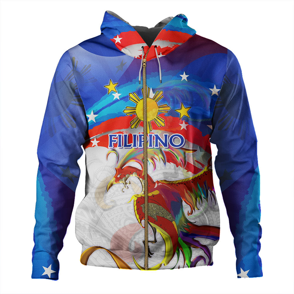 Philippines Filipinos Hoodie Sarimanok Maranao With Filipino Flag Design