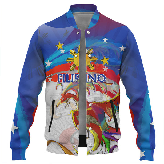 Philippines Filipinos Baseball Jacket Sarimanok Maranao With Filipino Flag Design