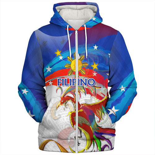 Philippines Filipinos Sherpa Hoodie Sarimanok Maranao With Filipino Flag Design