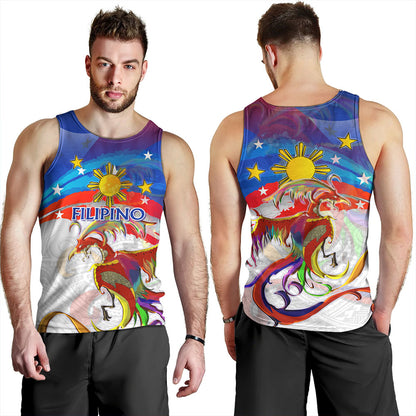 Philippines Filipinos Tank Top Sarimanok Maranao With Filipino Flag Design