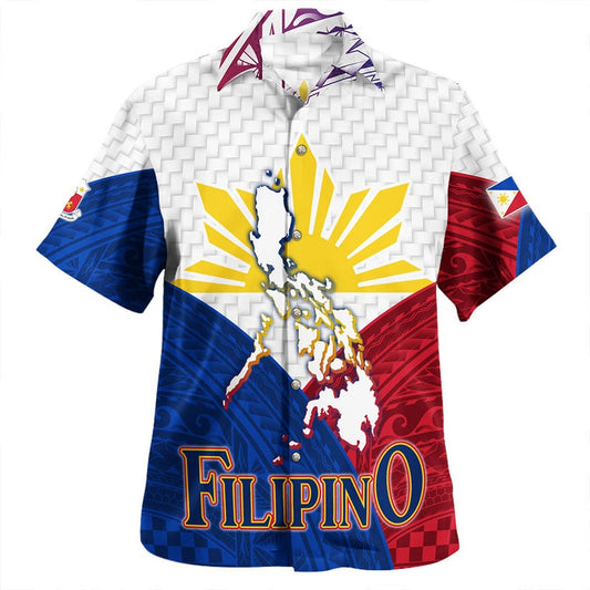 Philippines Hawaiian Shirt - Philippines National Bird With Sun And Stars Style
