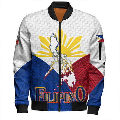 Philippines Bomber Jacket - Philippines National Bird With Sun And Stars Style