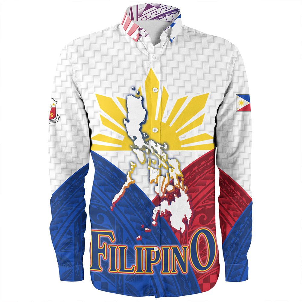 Philippines Long Sleeve Shirt - Philippines National Bird With Sun And Stars Style