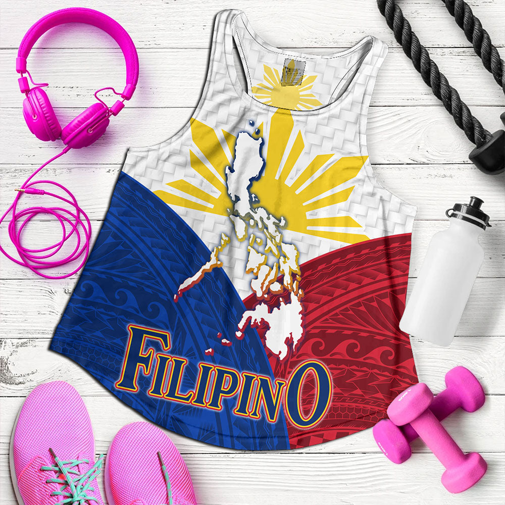 Philippines Women Tank - Philippines National Bird With Sun And Stars Style