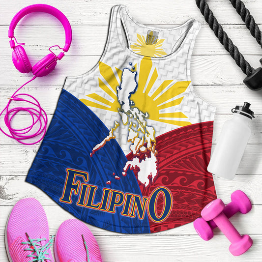 Philippines Women Tank - Philippines National Bird With Sun And Stars Style