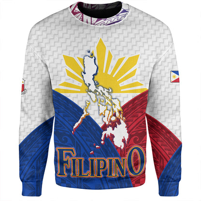 Philippines Sweatshirt - Philippines National Bird With Sun And Stars Style