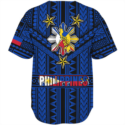 Philippines Baseball Shirt - Filipino Sun And Stars Tribal Tattoo Patterns Style