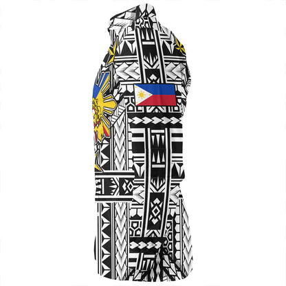 Philippines Long Sleeve Shirt - Filipino Sun And Stars Tribal Tattoo Patterns Style