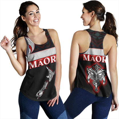 New Zealand Women Tank - Maori Face And Flag Patterns