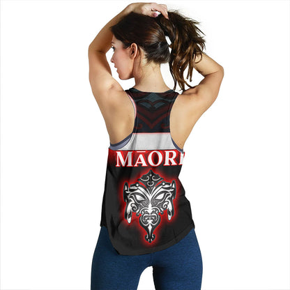New Zealand Women Tank - Maori Face And Flag Patterns