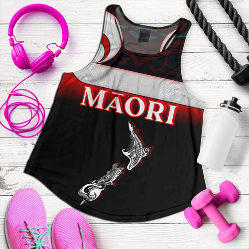 New Zealand Women Tank - Maori Face And Flag Patterns
