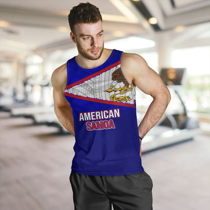 American Samoa Tank Top - American Samoa Flag Color With Traditional Patterns