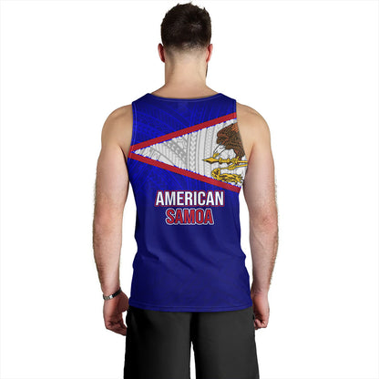 American Samoa Tank Top - American Samoa Flag Color With Traditional Patterns